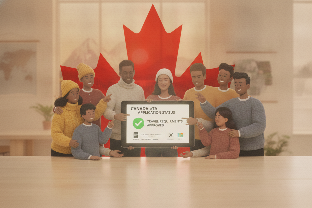 Checklist graphic showing the documents and details travellers should prepare before applying for a Canada eTA